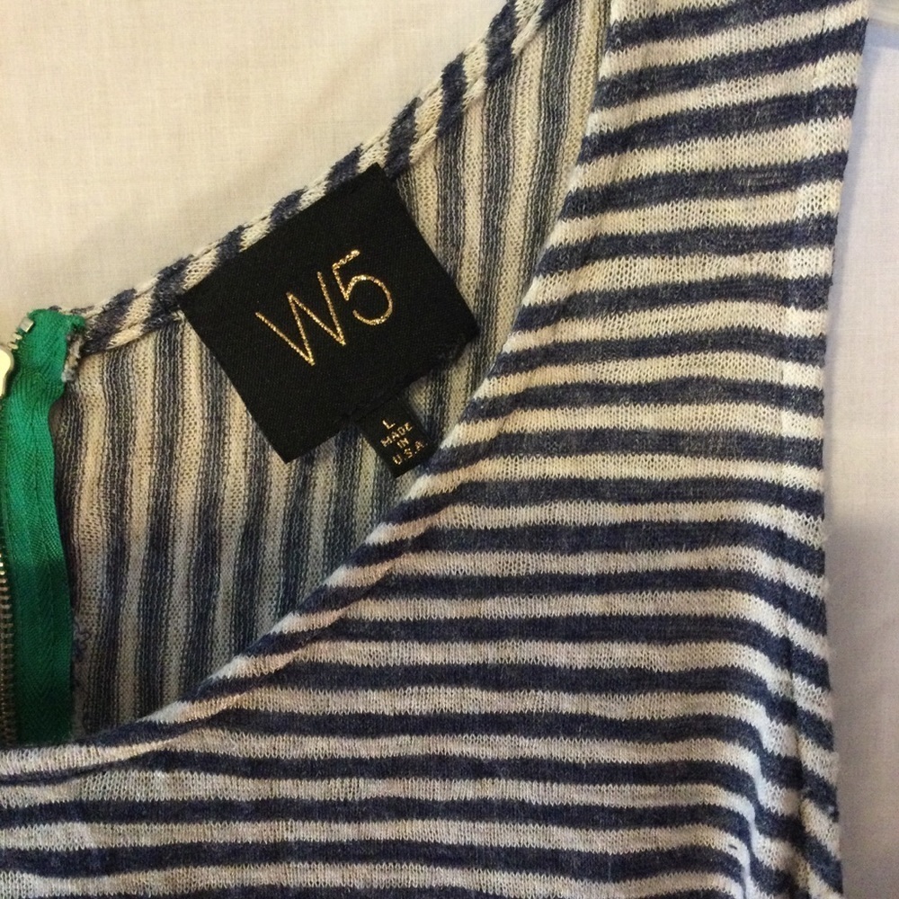 Anthropologie W5 Blue & Tan Sleeveless Tank Top L - Picture 5 of 8